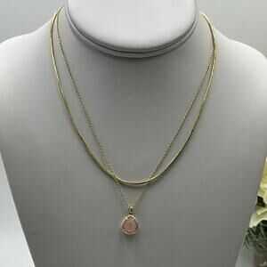 Kendra Scott Women's Sami Double Strand Gold Plated Rose Quartz Necklace